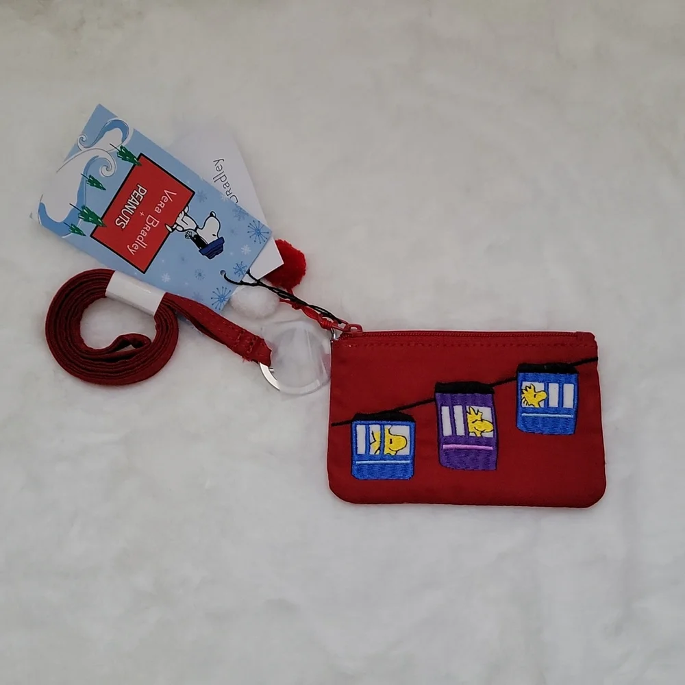 Vera Bradley Peanuts Collection Woodstock Ski Lift Zip ID Lanyard